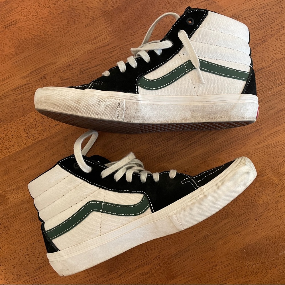 Vans Sk8-Hi Pro Classics, M 9.5, Black/Alpine Green
